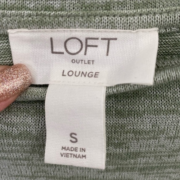 NWT LOFT Outlet Lounge Pale Green Space Dye Top - Picture 9 of 11